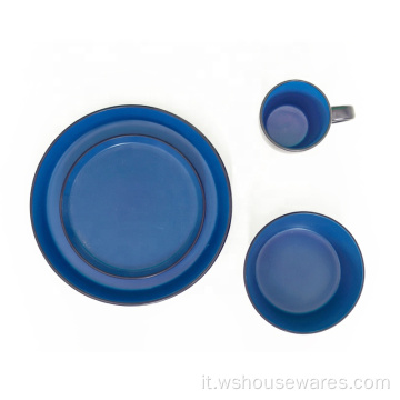 Set di stoviglie smussati color logo personalizzato